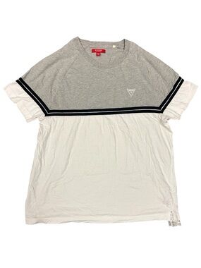 GUESS Women’s Colorblock Short Sleeve Top Size XL